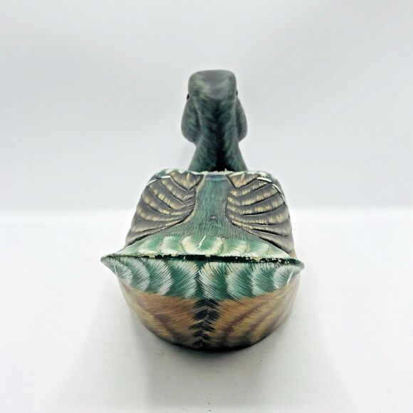 Vintage Wood Duck Decoy Handpainted Detail Mancave Cabincore Classic Neutral - Picture 4 of 13